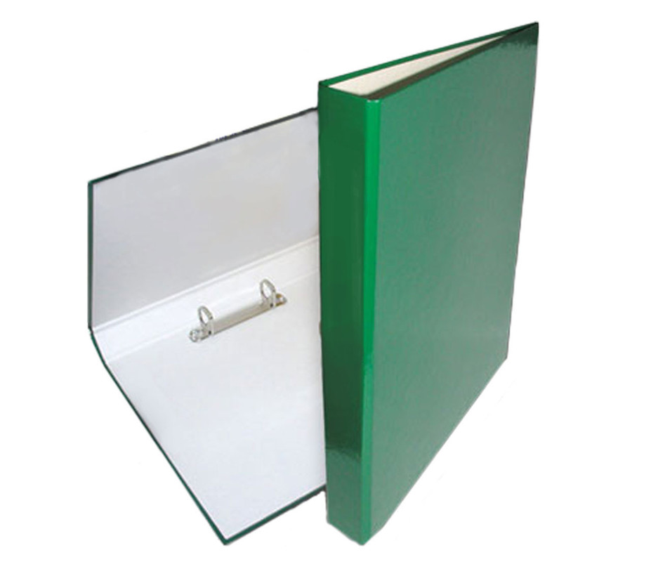 Папка з кільцями iTEM356, 2 кільця, А4, 25 мм, PP-покриття, зелена